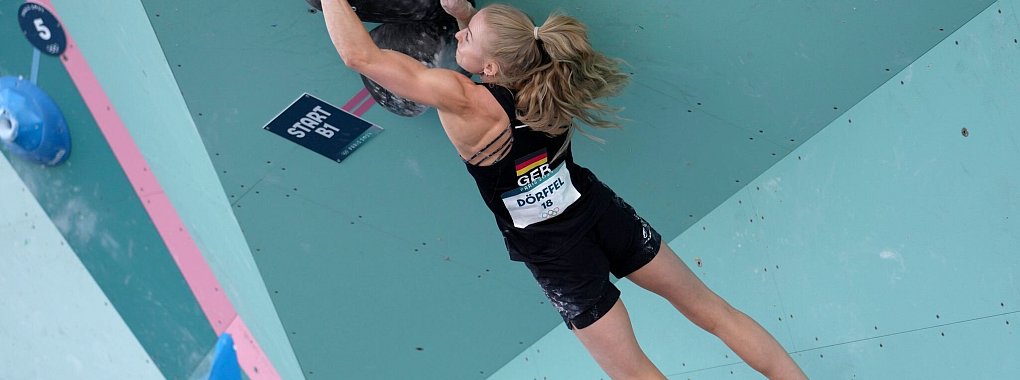 Kletterin Lucia D&ouml;rffel hat kaum noch Chancen auf das olympische Finale. - &copy; Tsvangirayi Mukwazhi/AP/dpa