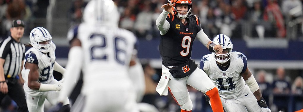 Joe Burrow holte mit den Bengals einen kaum noch für möglich gehaltenen Sieg bei den Dallas Cowboys. - © Julio Cortez/AP