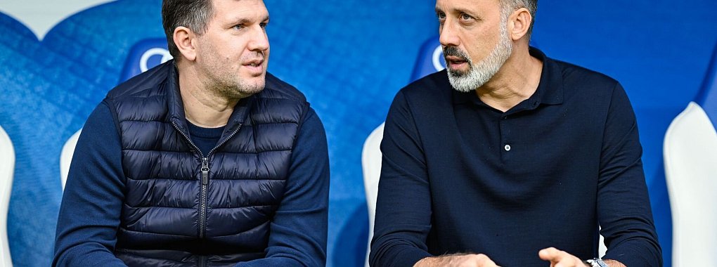 Hoffenheims Sportgeschäftsführer Andreas Schicker (l) sucht einen Nachfolger für Pellegrino Matarazzo (r). - © Uwe Anspach/dpa