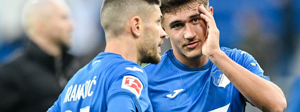 Ratlos: Hoffenheims Andrej Kramaric (li.) und Tom Bischof - © Uwe Anspach/dpa
