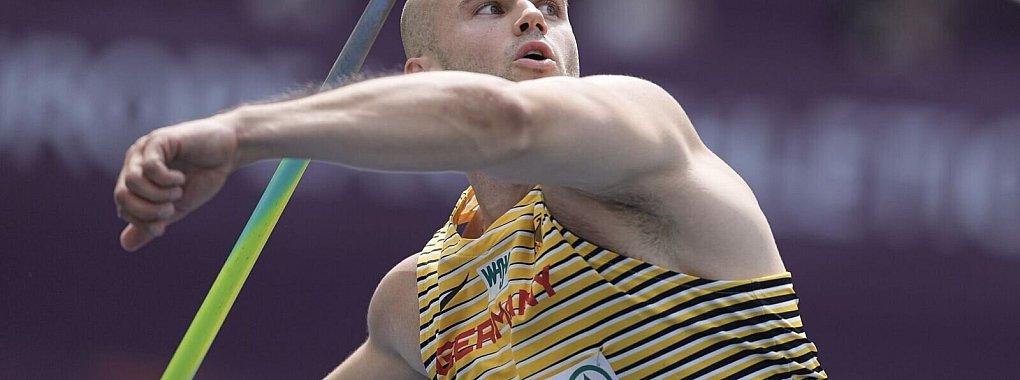 Kam in der Qualifikation in Rom auf eine Weite von 85,01 Meter: Speerwerfer Julian Weber. - &copy; Michael Kappeler/dpa