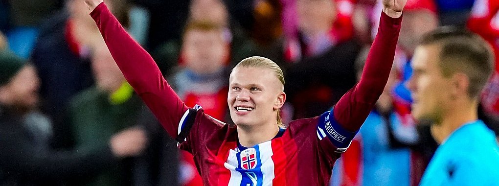 Hat doppelten Grund zum Jubel: Erling Haaland. - © Terje Pedersen/NTB Scanpix/AP/dpa