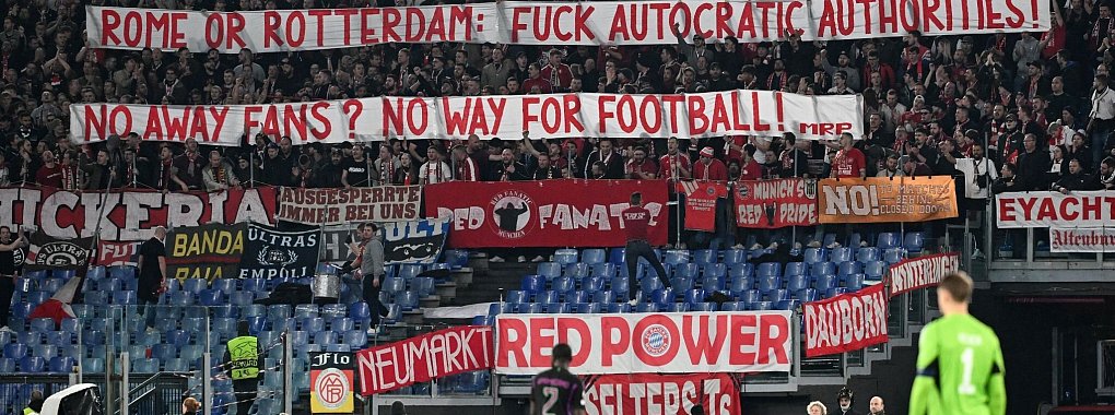 Der FC Bayern ist wegen Fehlverhaltens seiner Fans in der Champions League bestraft worden. - © Sven Hoppe/dpa