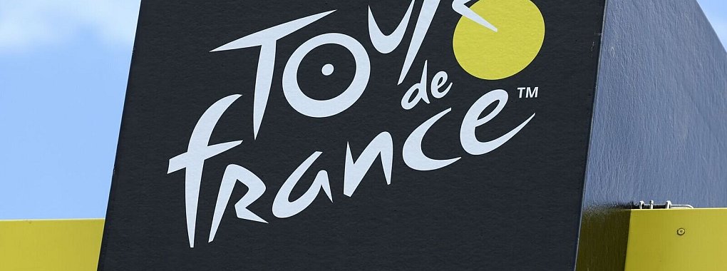 Das Logo der Tour de France. - © David Pintens/Belga/dpa