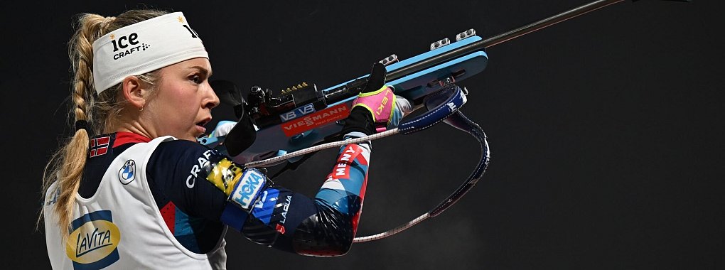 Ingrid Landmark Tandrevold musste im letzten Schie&szlig;en in die Strafrunde. - &copy; Hendrik Schmidt/dpa