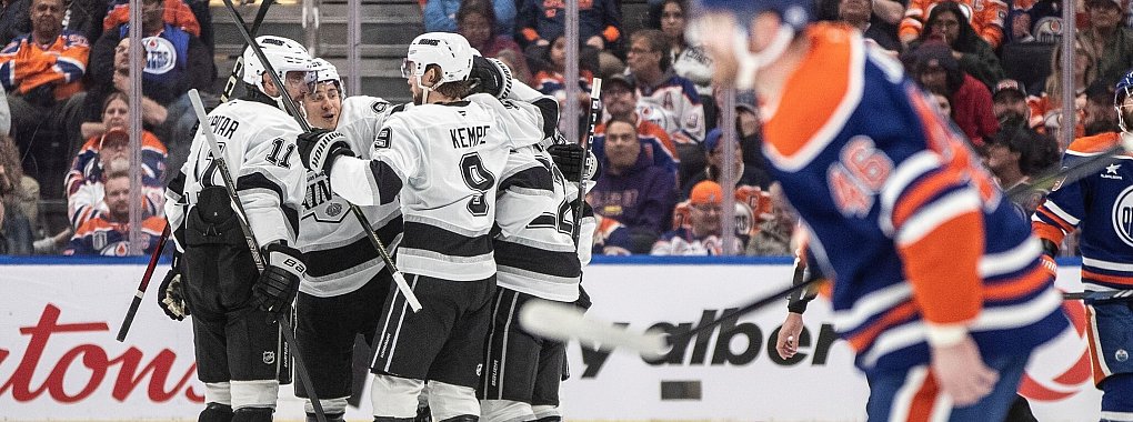 Die Los Angeles Kings hatten gegen die Edmonton Oilers mehrfach Grund zu jubeln. - © JASON FRANSON/The Canadian Press/AP/dpa