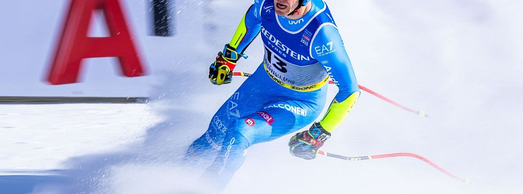 Mattia Casse liegt aktuell auf Rang zwei des Super-G-Gesamtweltcups. - © Jens Büttner/dpa