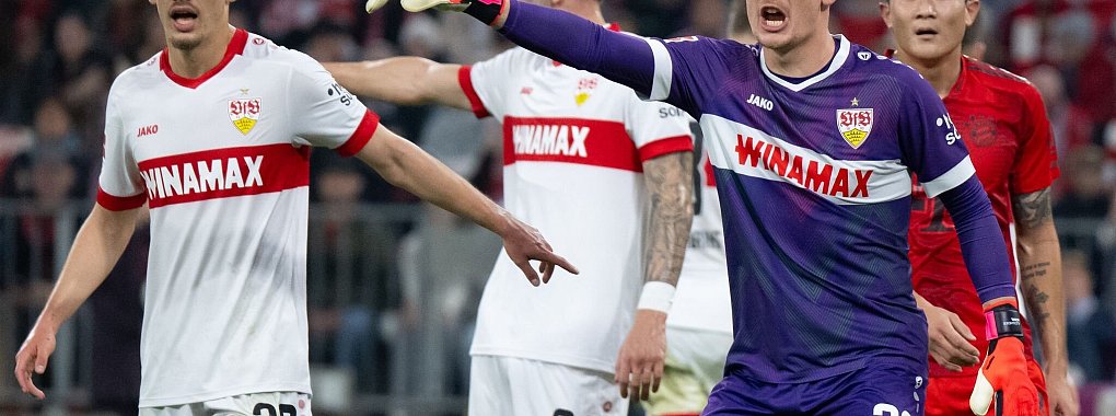 Am Dienstag sind Alexander Nübel (2. v. r.) und der VfB Stuttgart bei Juventus Turin zu Gast. - © Sven Hoppe/dpa