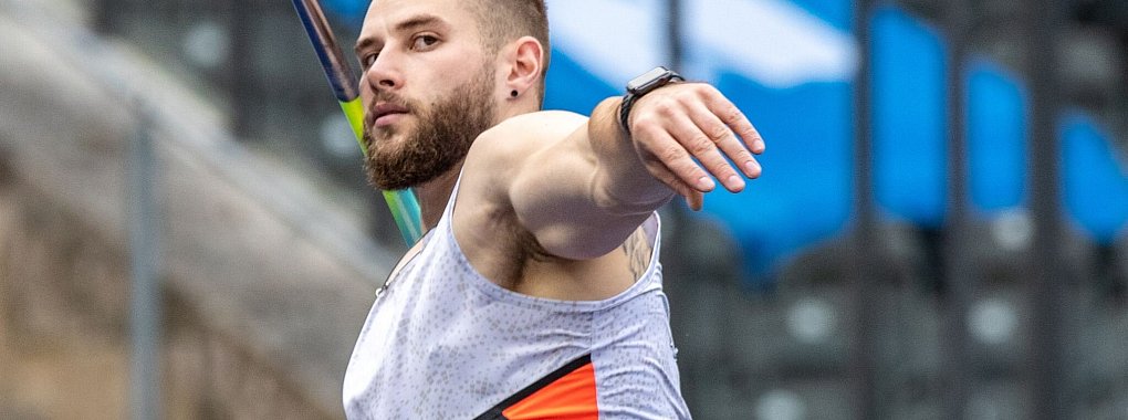 Johannes Vetter aus Deutschland im Wettkampf. - &copy; Andreas Gora/dpa