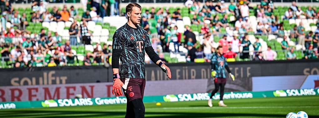 Manuel Neuer musste in Bremen nach dem Aufwärmen doch passen. - © Sina Schuldt/dpa