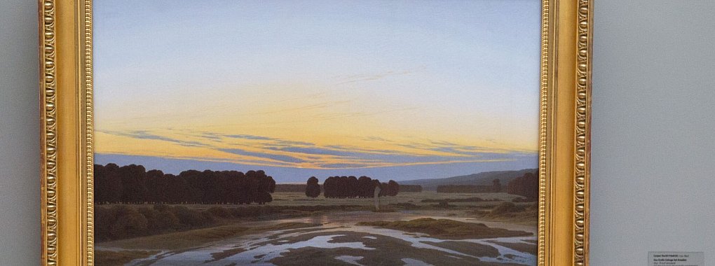 Das &Ouml;lgem&auml;lde &laquo;Das Gro&szlig;e Gehege bei Dresden&raquo; von Caspar David Friedrich im Albertinum Dresden. - &copy; Sebastian Kahnert/dpa