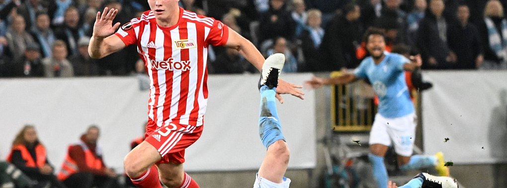 Fällt verletzt für Union Berlin aus: Andras Schäfer (l) in Aktion. - © Johan Nilsson/Tt/AP/dpa