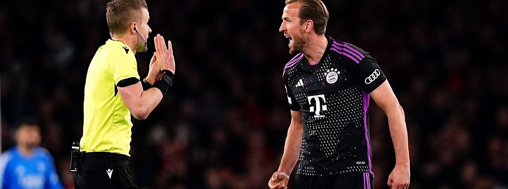 Mit den Schiedsrichterentscheidungen waren die Bayern um Harry Kane (r) nicht zufrieden. - &copy; John Walton/PA Wire/dpa