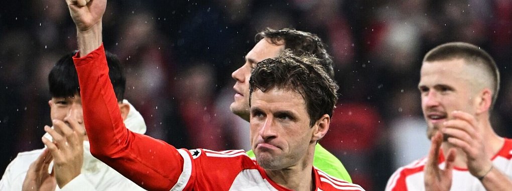 Der FC Bayern München um Führungsspieler Thomas Müller (M.) erreichte das Viertelfinale der Champions League. - © Sven Hoppe/dpa