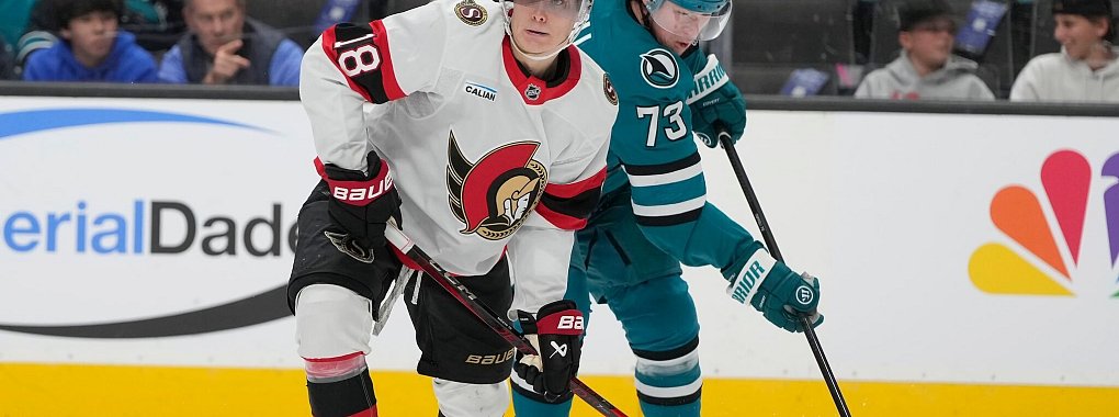 Tim Stützle verzeichnete bei Ottawas Sieg in San Jose drei Assists. - © Jeff Chiu/AP/dpa