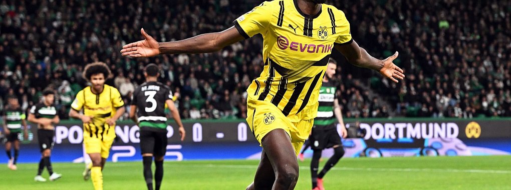 Serhou Guirassy brachte den BVB in Führung - © Federico Gambarini/dpa
