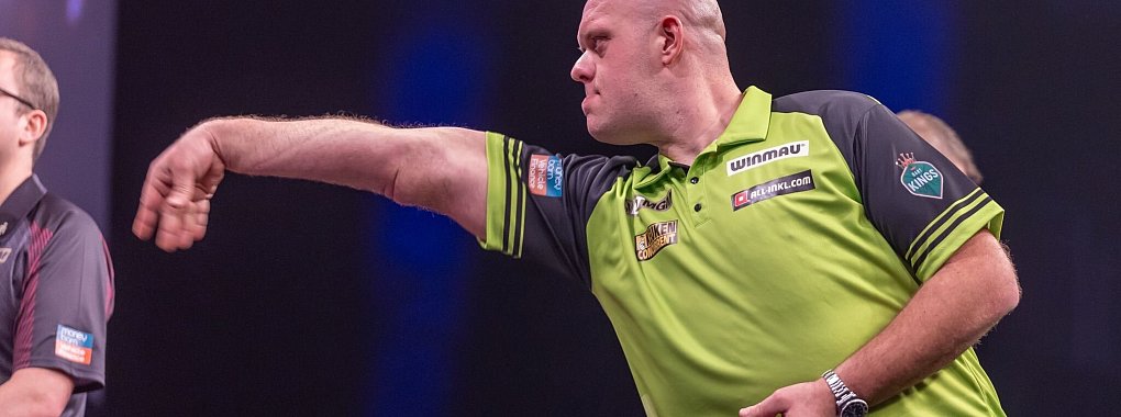 Michael van Gerwen hat in Berlin gewonnen. - &copy; Andreas Gora/dpa