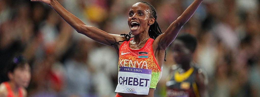 Beatrice Chebet beendete das Jahr mit einem weiteren Weltrekord. - © Michael Kappeler/dpa