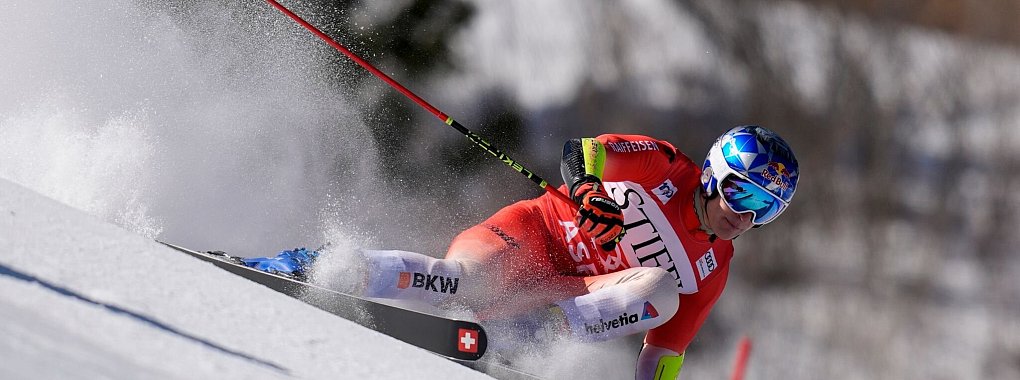 Der Schweizer Marco Odermatt in Aktion. - &copy; John Locher/AP/dpa/Archivbild