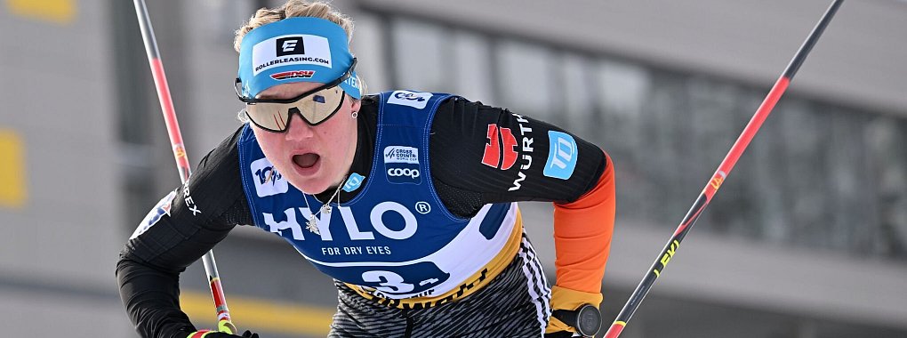 Victoria Carl wird im Sprint von Lillehammer Vierte. - © Martin Schutt/dpa