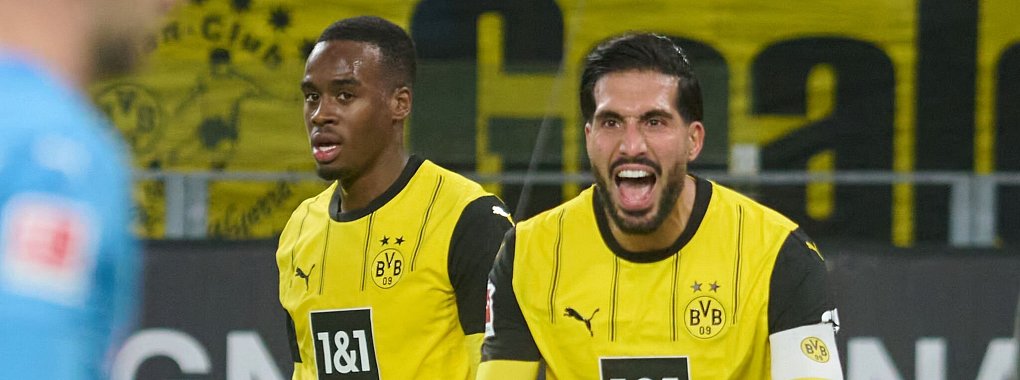Pure Erleichterung bei BVB-Kapitän Emre Can. - © Bernd Thissen/dpa