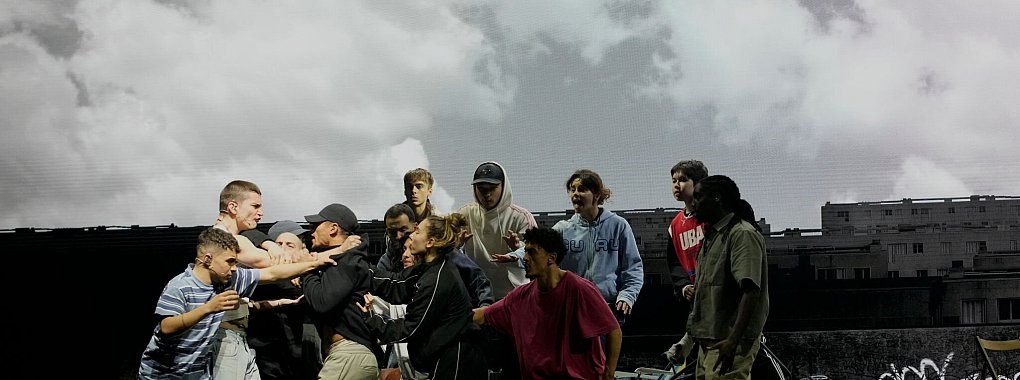 Die Proben zum Musical &laquo;La Haine&raquo; laufen, ab dem 10. Oktober wird es aufgef&uuml;hrt. - &copy; Christophe Ena/AP/dpa