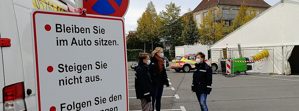 Seit Dienstagnachmittag ist das Testzentrum am Langenbrücker Tor geöffnet. - © Astrid Sewing