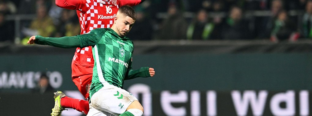 Werders Bester gegen Mainz 05: Romano Schmid. - © Carmen Jaspersen/dpa