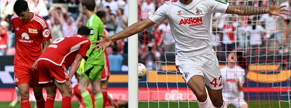 Wahnsinn im Abstiegskampf: Der 1. FC Köln drehte die Partie gegen Union Berlin und gewann 3:2. - © Federico Gambarini/dpa