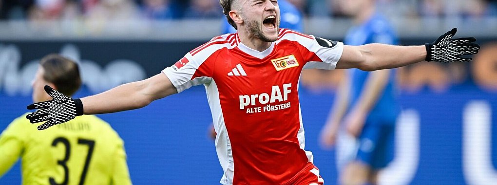 Trifft zum 1:0 für Union: Benedikt Hollerbach - © Uwe Anspach/dpa