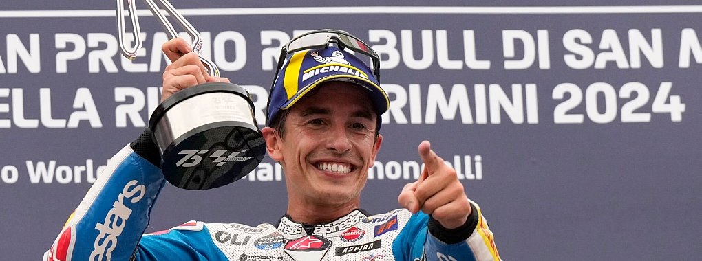 Marc Márquez hat zum zweiten Mal nacheinander gewonnen. - © Antonio Calanni/AP/dpa
