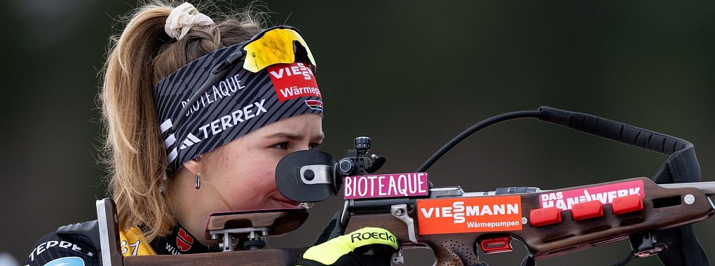 Johanna Puff startet erstmals bei einer Biathlon-WM. - © Hendrik Schmidt/dpa