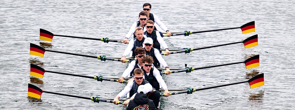 Der Deutschland-Achter ist im Olympia-Jahr noch nicht in Topform. - &copy; Bernd Thissen/dpa