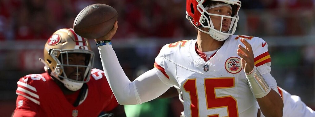 Ungewöhnlich: Patrick Mahomes warf gegen die 49ers keinen Touchdown-Pass. - © Jed Jacobsohn/AP/dpa