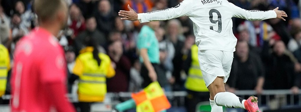 Durfte gegen Las Palmas zweimal jubeln: Kylian Mbappé. - © Bernat Armangue/AP/dpa
