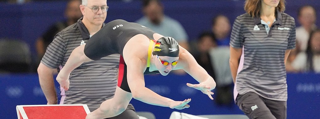 Angelina K&ouml;hler ist ins Finale &uuml;ber 100 Meter Schmetterling geschwommen. - &copy; Michael Kappeler/dpa