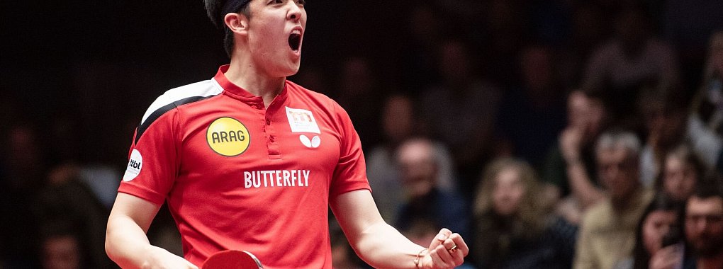 Dang Qiu ist mit Borussia D&uuml;sseldorf deutscher Tischtennismeister. - &copy; Marius Becker/dpa