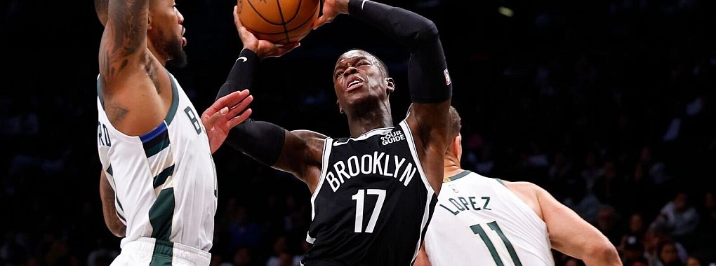 Dennis Schröder hatte gegen die Bucks einen guten Zug zum Korb. - © Noah K. Murray/AP/dpa