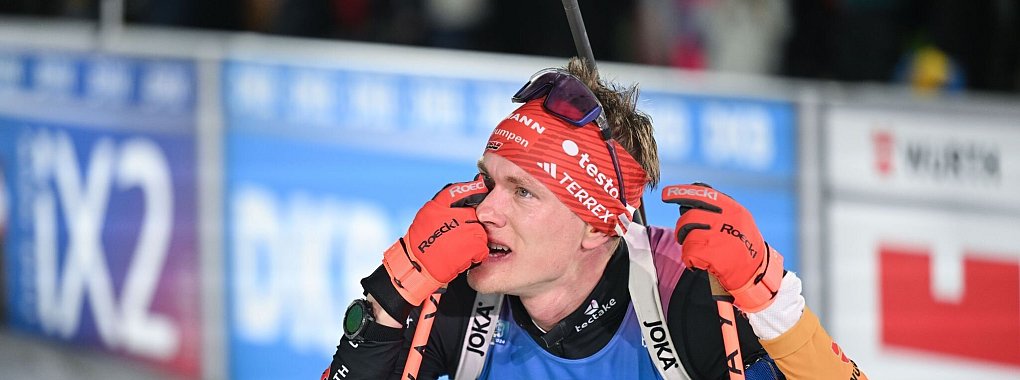 Kam über zehn Kilometer in Nove Mesto nur auf Rang 13: Benedikt Doll im Ziel. - © Hendrik Schmidt/dpa