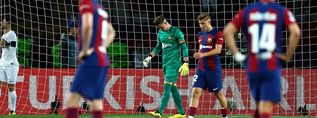 Marc-Andre ter Stegen und der FC Barcelona sind im Viertelfinale der Champions League gegen Paris Saint-Germain ausgeschieden. - &copy; Joan Monfort/AP