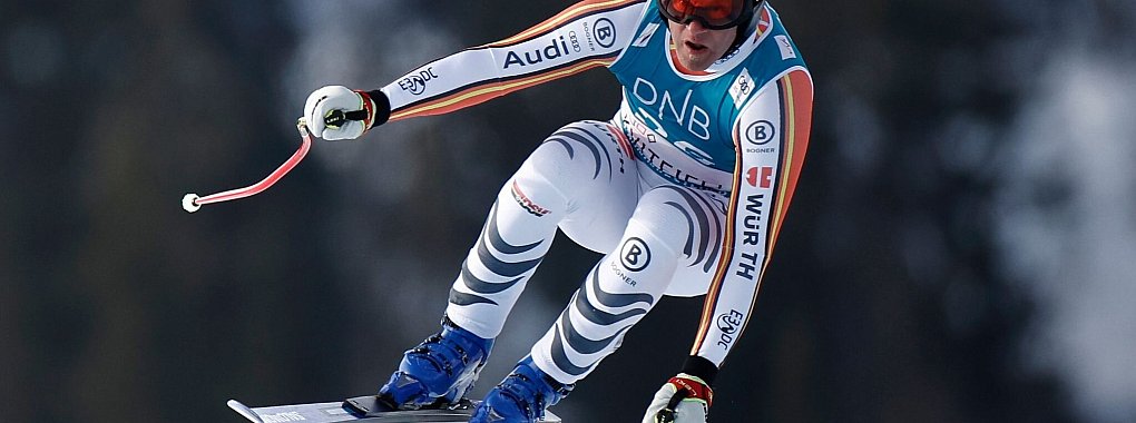 Romed Baumann war bei der Abfahrt in Kvitfjell ohne Chance. - © Gabriele Facciotti/AP/dpa