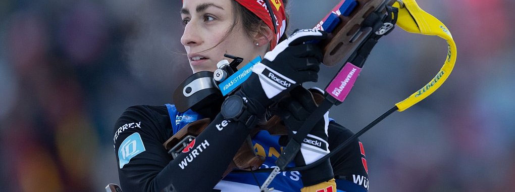 Für Vanessa Voigt ist die Biathlon-Saison krankheitsbedingt vorbei. - © Sven Hoppe/dpa