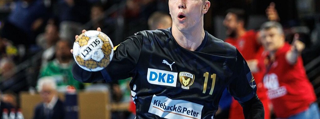 Lasse Andersson war bester Füchse-Schütze gegen Fredericia - © Andreas Gora/dpa