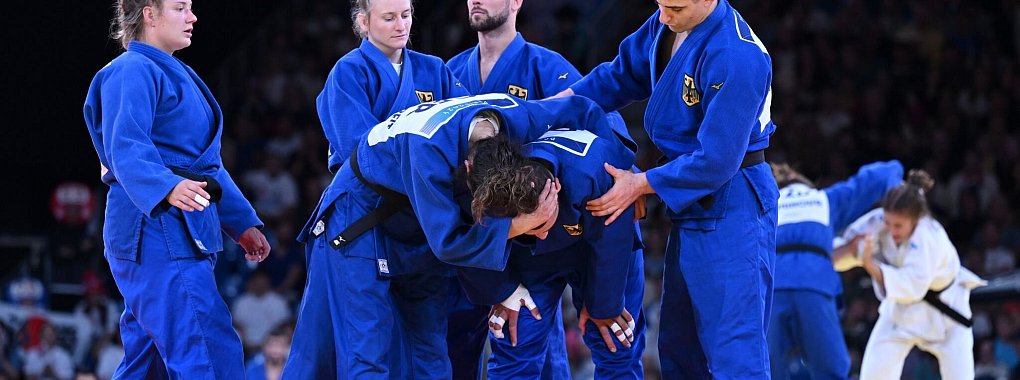 Die deutschen Judoka verpassten die erhoffte Medaille im Teamwettbewerb. - &copy; Marijan Murat/dpa