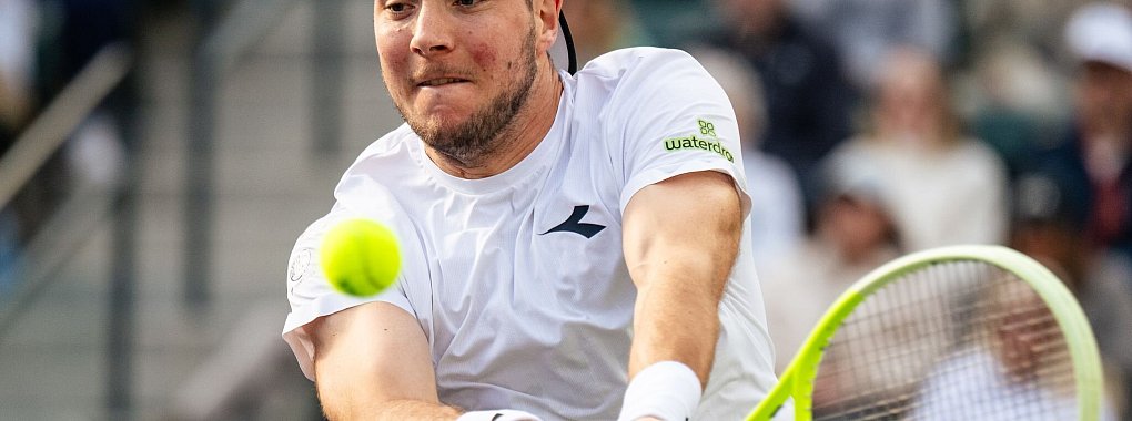 Verlor in der ersten Runde gegen Gael Monfils: Jan-Lennard Struff. - © Maximilian Haupt/dpa
