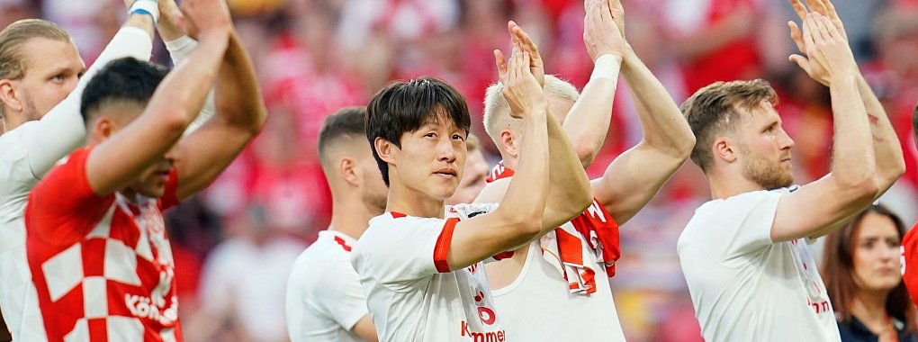 Die Mainzer feiern ihren Heimsieg gegen den BVB. - &copy; Uwe Anspach/dpa