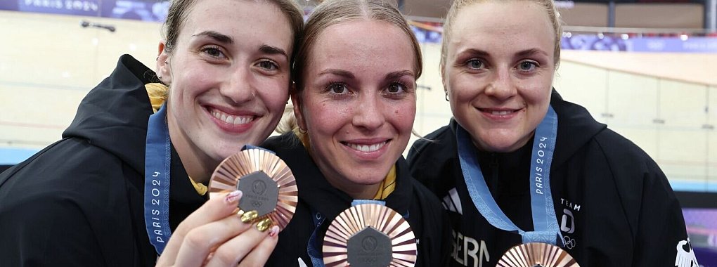 Am Ende k&ouml;nnen die Teamsprinterinnen doch &uuml;ber Bronze jubeln. - &copy; Jan Woitas/dpa