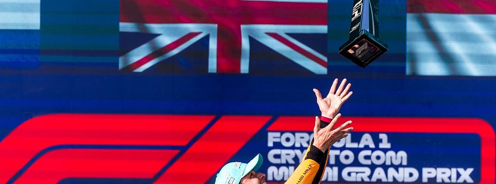 McLaren-Pilot Lando Norris hat den Großen Preis von Miami geonnen. - © Qian Jun/XinHua/dpa