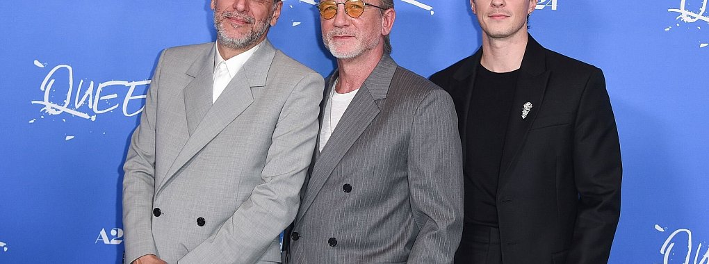 Regisseur Luca Guadagnino und seine Stars Daniel Craig (Mitte) und Drew Starkey bei einer Vorführung von «Queer» im November in Los Angeles. - © Richard Shotwell/Invision/AP/dpa