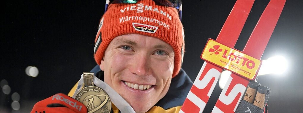 Holte die erste Medaille für die deutschen Männer bei der WM in Nove Mesto: Benedikt Doll. - © Hendrik Schmidt/dpa